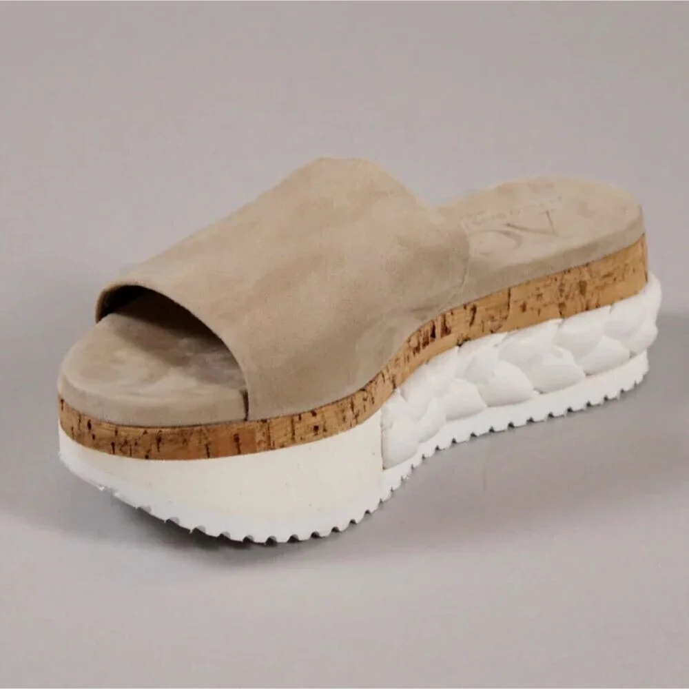 AGL calfskin suede VELOUR SLIDES size 36